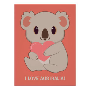 Custom Text Love Koala Poster