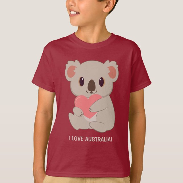 Custom Text Love Koala T-Shirt (Front)