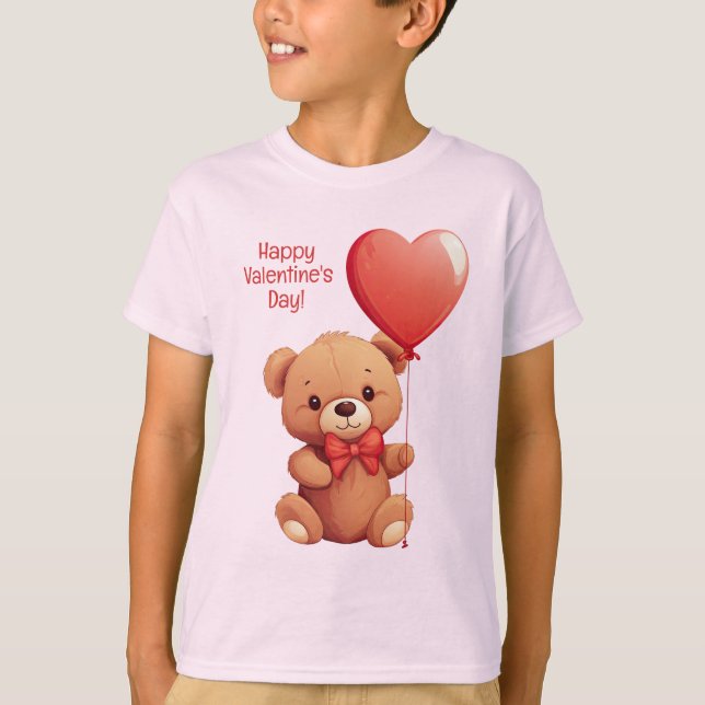 Custom Text Love Teddy T-Shirt (Front)