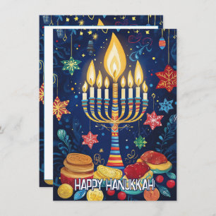 Custom text Luminous Festival Greetings Holiday Card