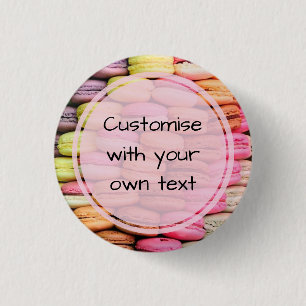 Custom Text Macaroons Pinback Button
