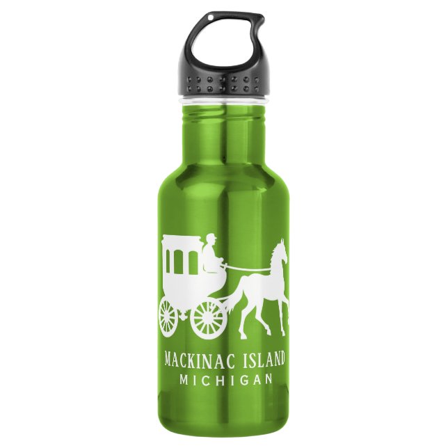 Custom Text Mackinac Island 532 Ml Water Bottle (Front)