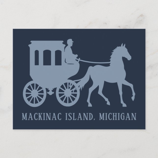 Custom Text Mackinac Island Postcard (Front)