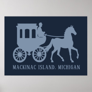 Custom Text Mackinac Island Poster