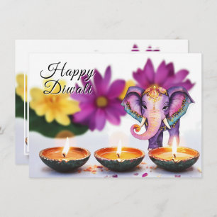 Custom text, Majestic Diwali Holiday Card