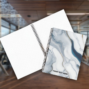 Custom Text - Marble Pattern Notebook