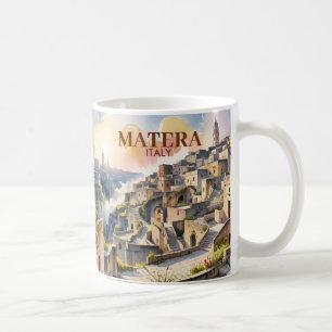 Custom Text Matera Italy Travel Sassi di Matera Coffee Mug
