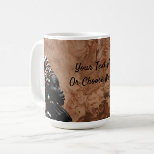 Custom Text Melanin Pride Strong Black Girl Queen Coffee Mug