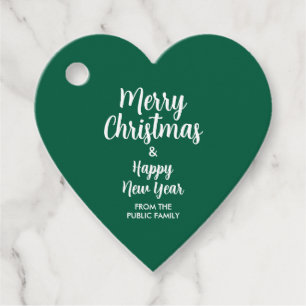Custom Text Merry Christmas Happy New Year Script Favour Tags