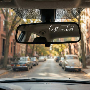 Custom Text Mirror Decal – Personalised Car Mirror