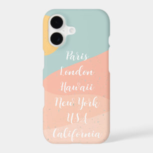 Custom text modern design trendy blue pink chic