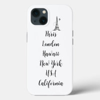 Custom text modern design trendy paris black white
