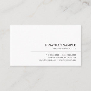 Custom Text Modern Elegant Minimalist Professional Business Card