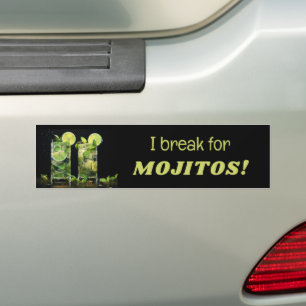 Custom Text Mojito Cocktails Bumper Sticker