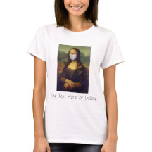 Custom Text Mona Lisa Art Painting with Face Mask