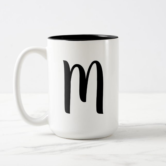 CUSTOM TEXT Monogram Coffee Cups (Left)