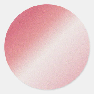 Custom Text Monogram Name Logo Rose Gold Blank Classic Round Sticker