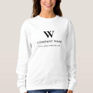 Custom Text Monogram Website Personalized White Sweatshirt