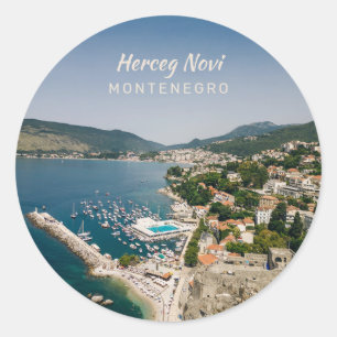 Custom Text Montenegro Classic Round Sticker