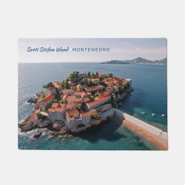 Custom Text Montenegro Doormat (Front)
