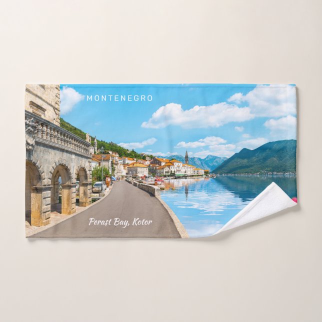 Custom Text Montenegro Hand Towel (Hand Towel)