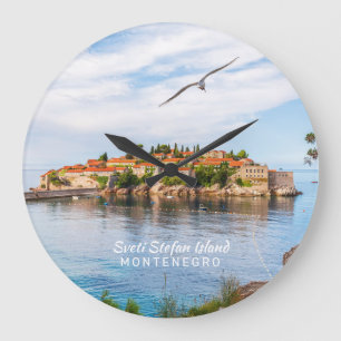 Custom Text Montenegro Large Clock