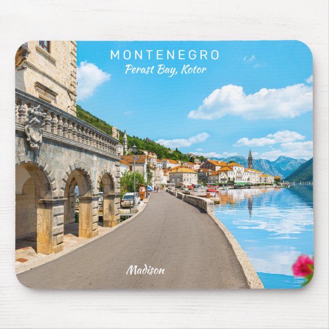 Custom Text Montenegro Mouse Mat (Front)