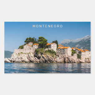 Custom Text Montenegro Rectangular Sticker