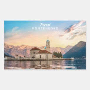Custom Text Montenegro Rectangular Sticker