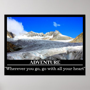 Custom Text Motivational Poster Rhone Glacier