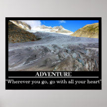 Custom Text Motivational Poster Rhone Glacier