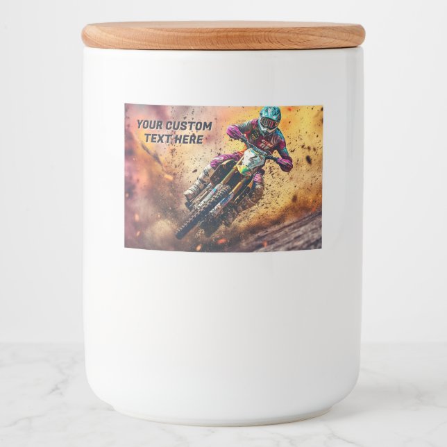 Custom Text Motocross Food Label (Front)