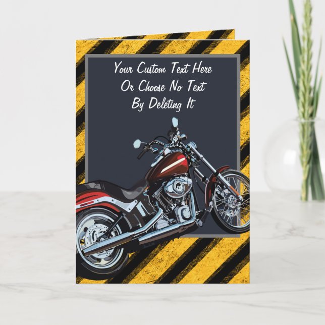 Custom Text/ Motorcycle Club Motor Bike Lover Card (Front)