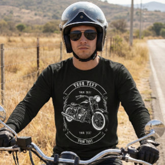 Custom Text Motorcycle Rider Gift Idea T-Shirt