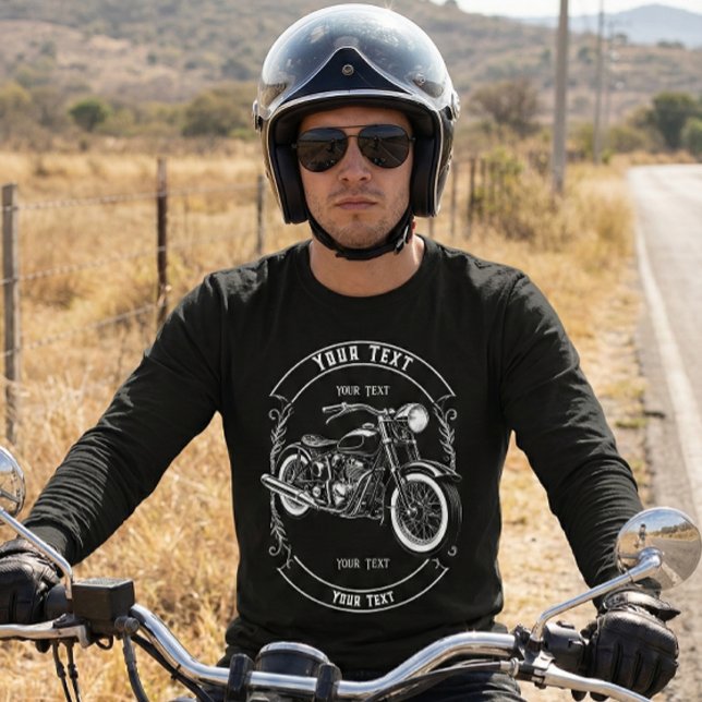 Custom Text Motorcycle Rider Gift Idea T-Shirt (Creator Uploaded)