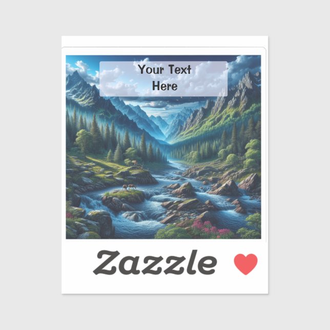 Custom Text Mountain Scene Gift for Dad (Sheet)