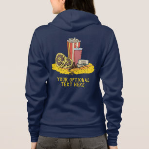 Custom text Movie Buff Hoodie