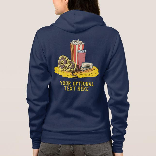Custom text Movie Buff Hoodie (Back)