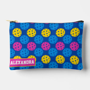 🏐 Custom text Multicolor Pickleball Dink Diva Accessory Pouch