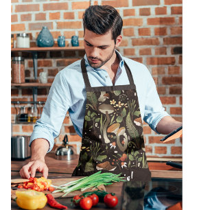 Custom Text Mushroom Lover Apron