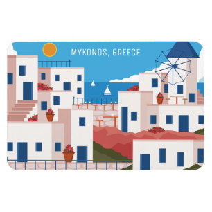 Custom Text Mykonos Greece Magnet