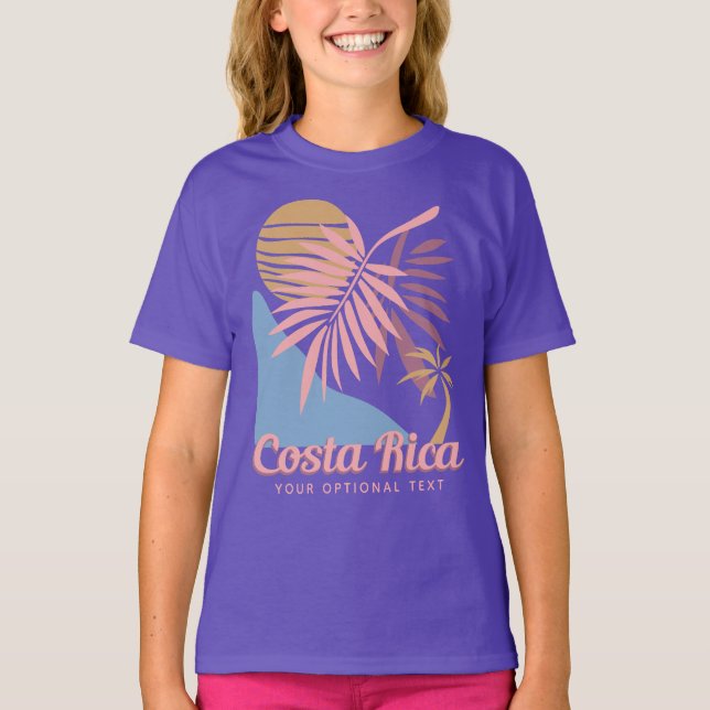 Custom Text & Name Costa Rica T-Shirt (Front)