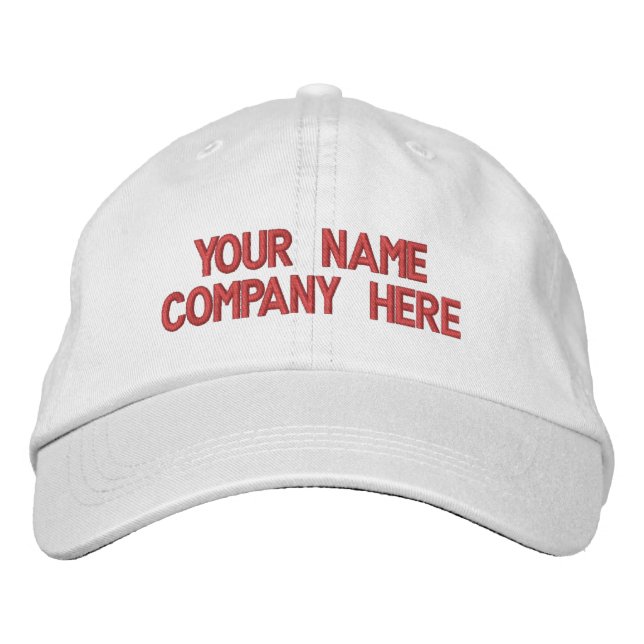Custom Text Name Hat Your Embroidered Baseball Cap (Front)