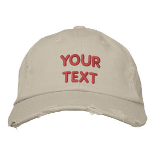 Custom Text / Name / Logo - Personalised Modern Embroidered Hat