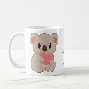 Custom Text & Name Love Koala mugs