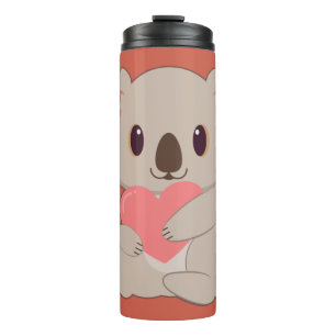 Custom Text & Name Love Koala Thermal Tumbler