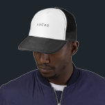 Custom Text, Name, Monogram Trucker Hat<br><div class="desc">diy do it yourself create it yourself make your own design your own gift add his or her name add your photo or picture add initials or monogram brand logo promotional merchandise cute custom personalised text trendy trucker hat</div>