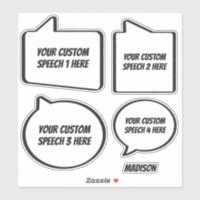 Custom Text & Name Speech Bubbles
