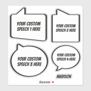 Custom Text & Name Speech Bubbles