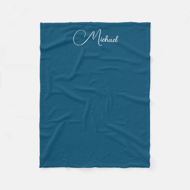 Custom Text Names Add Photo Picture Template Small Fleece Blanket (Front)